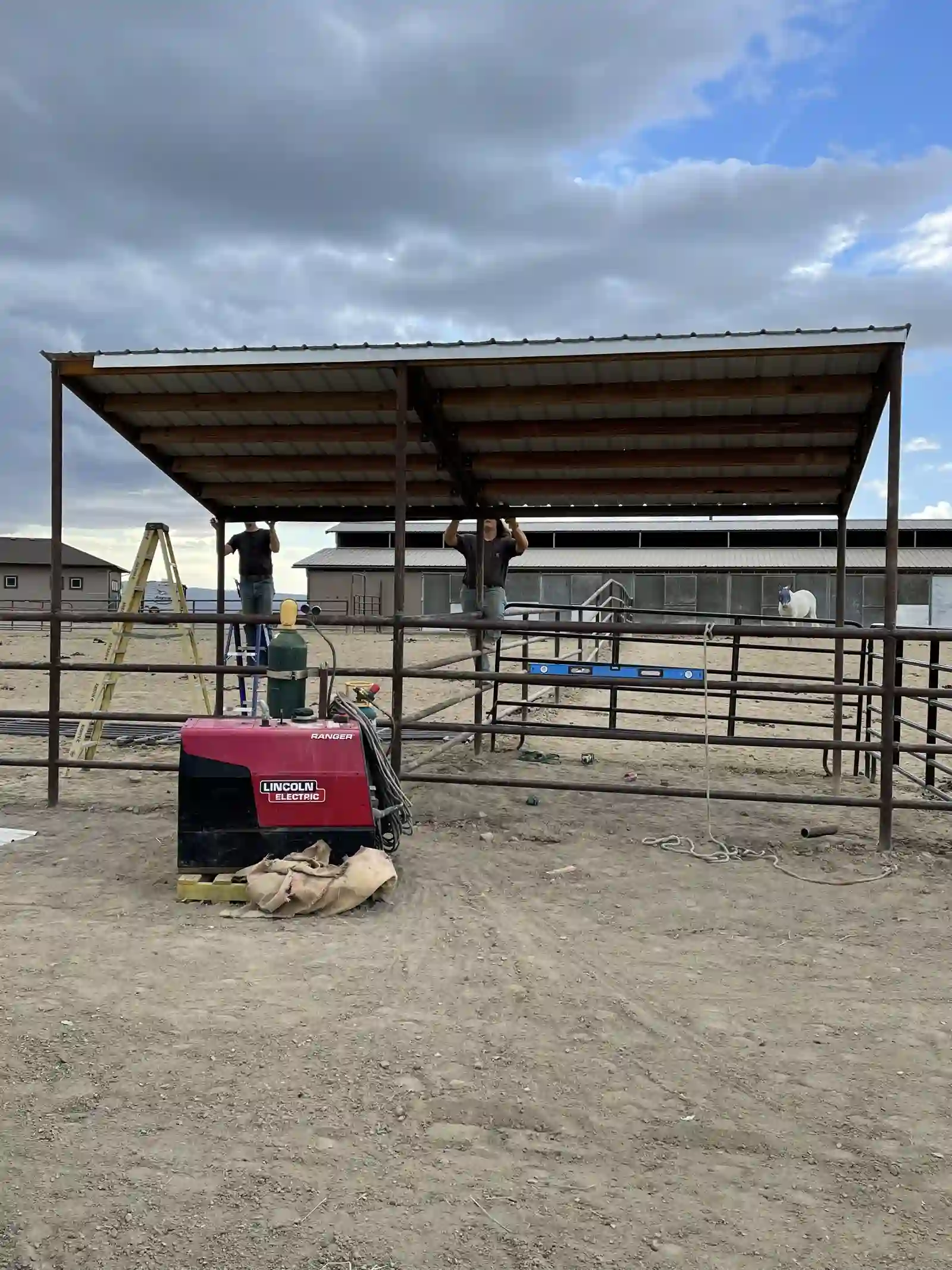 Finished ranch loafing shed